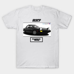 Mazda RX7 FB Black T-Shirt